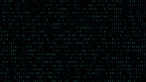 Big data and artificial intelligence binary code falling and scrolling Digital Stock Footage 247499102