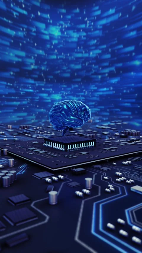 Big data and artificial intelligence concept. Machine learning and cyber mind AI Stock Footage 341906465