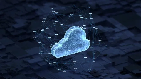 Big data and cloud computing, 3d rendering. Stock Footage 167144397
