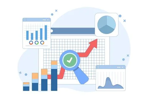 Big Data and Cloud Computing Concept Stock Illustration