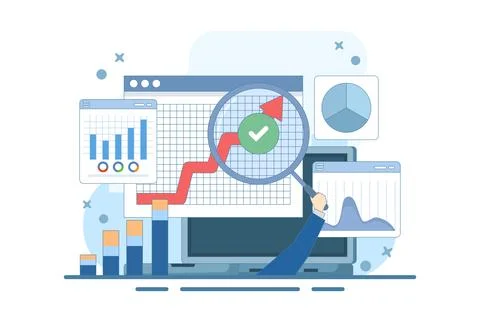 Big Data and Cloud Computing Concept Stock Illustration