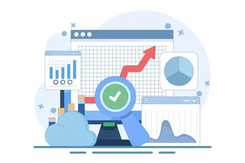 Big Data and Cloud Computing Concept Stock Illustration