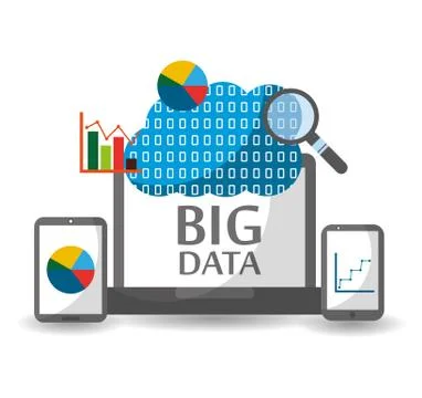 Big data and cloud technology solution concept イラスト素材