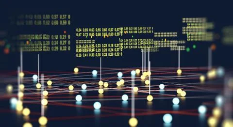 Big data and computing tools abstract background Stock Illustration