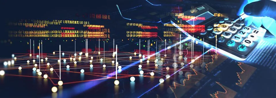 Big data and computing tools abstract background. Stock Illustration