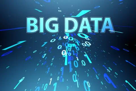 Big data and data mining concept illustration  - 3d rendering 스톡 일러스트