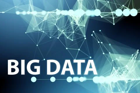 Big data and data mining concept illustration  - 3d rendering イラスト素材
