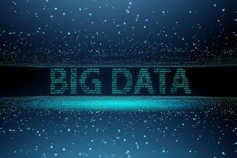 Big data and data mining concept illustration  - 3d rendering イラスト素材