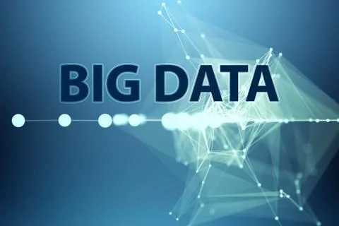Big data and data mining concept illustration  - 3d rendering イラスト素材
