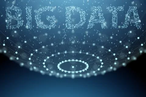 Big data and data mining concept illustration  - 3d rendering イラスト素材