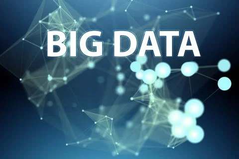 Big data and data mining concept illustration  - 3d rendering Stock Illustration