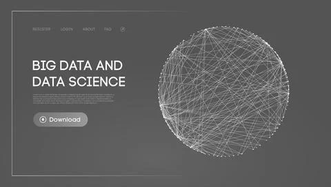 Big data and data science. Futuristic technology data visualisation. Stock Illustration
