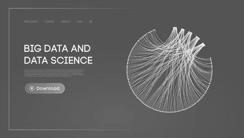 Big data and data science. Futuristic technology data visualisation. イラスト素材