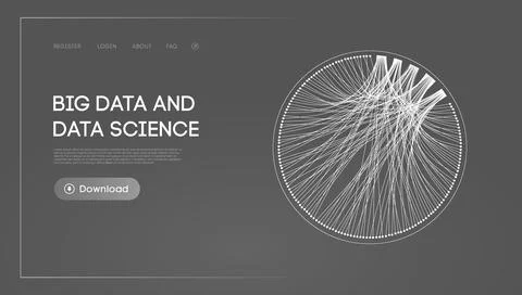 Big data and data science. Futuristic technology data visualisation. イラスト素材