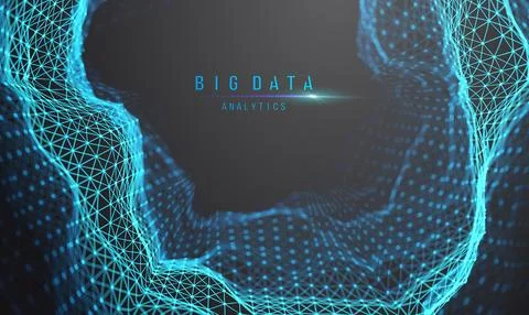 Big data and data science. Futuristic technology data visualisation. Stock Illustration