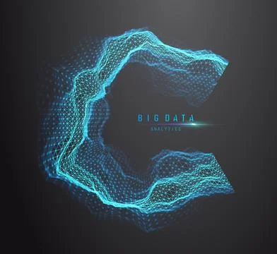 Big data and data science. Futuristic technology data visualisation. Stockillustratie