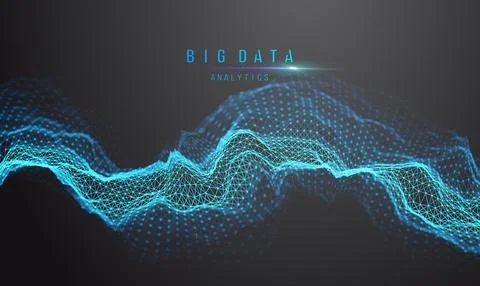 Big data and data science. Futuristic technology data visualisation. 스톡 일러스트