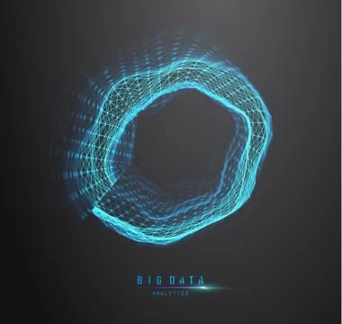 Big data and data science. Futuristic technology data visualisation. 스톡 일러스트