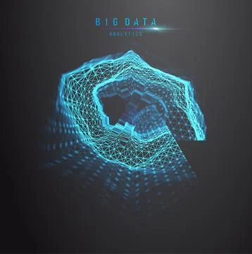 Big data and data science. Futuristic technology data visualisation. Stockillustratie