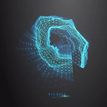 Big data and data science. Futuristic technology data visualisation. Stock Illustration