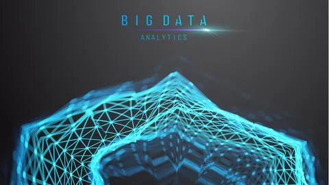 Big data and data science. Futuristic technology data visualisation. Иллюстрация