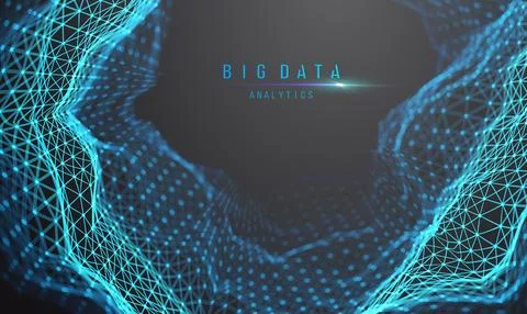 Big data and data science. Futuristic technology data visualisation. イラスト素材