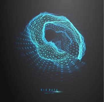 Big data and data science. Futuristic technology data visualisation. イラスト素材