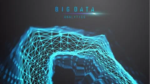 Big data and data science. Futuristic technology data visualisation. イラスト素材