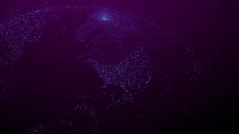 Big data and digital technologies. Planet earth made of particles. Stock Footage 172236930
