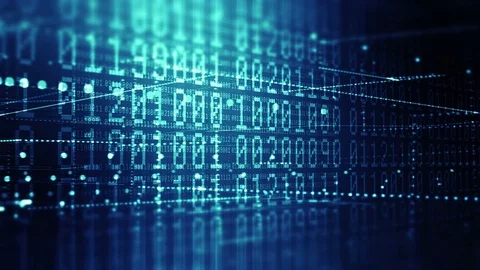 Big data and information flowing through cyberspace Stock Footage 82260045