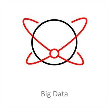 Big Data and technology icon concept Stock Illustration