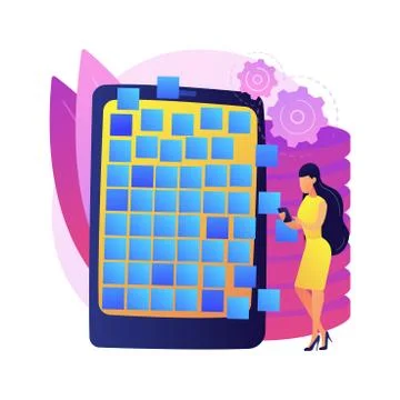 Big data applications abstract concept vector illustration. 스톡 일러스트