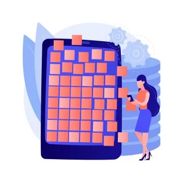 Big data applications abstract concept vector illustration. Stock Illustration