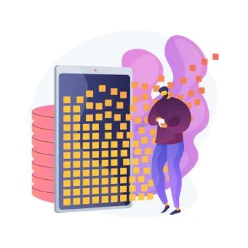 Big data applications abstract concept vector illustration. Stockillustratie