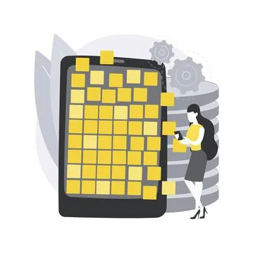 Big data applications abstract concept vector illustration. Stockillustratie