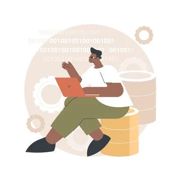 Big data applications abstract concept vector illustration. 스톡 일러스트