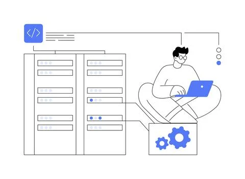 Big data applications abstract concept vector illustration. イラスト素材