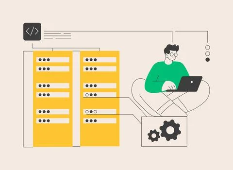 Big data applications abstract concept vector illustration. 스톡 일러스트