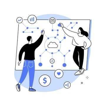 Big data architecture abstract concept vector illustration. 스톡 일러스트