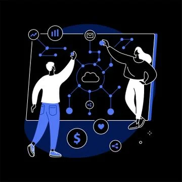 Big data architecture abstract concept vector illustration. Stock Illustration