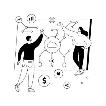 Big data architecture abstract concept vector illustration. Stock Illustration