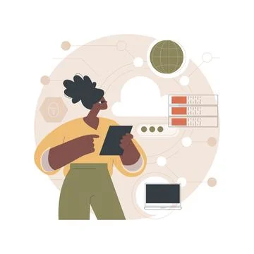 Big data architecture abstract concept vector illustration. Stock Illustration