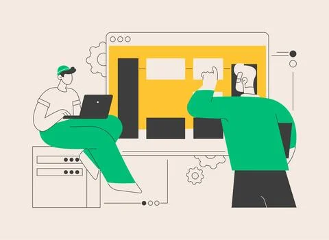 Big data architecture abstract concept vector illustration. Stock Illustration