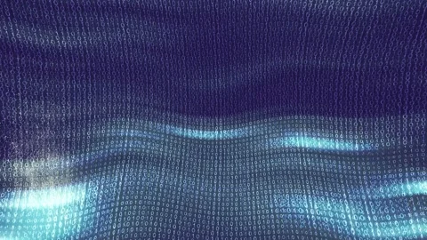 Big data artificial intelligence blue background seamless Loop animation neural Stock Footage 194157571
