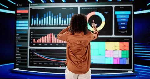 Big Data Artificial Intelligence Dashboard Stock Photos