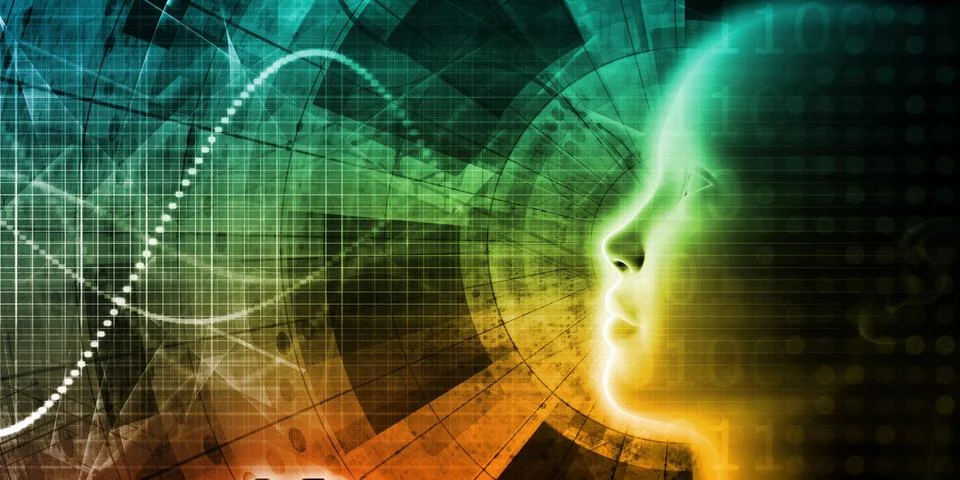 Big Data Artificial Intelligence Stock Illustration