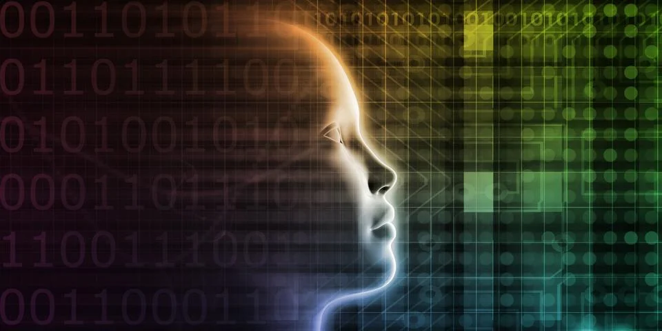 Big Data Artificial Intelligence Stock Illustration