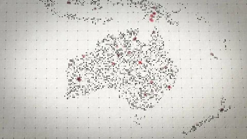 Big Data Australia Geographic Information System Smart Tracking Grid Stock Footage 312360164