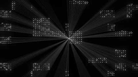 Big Data Background with Binary Lines and Digital Data Flow Stock Footage 337186750