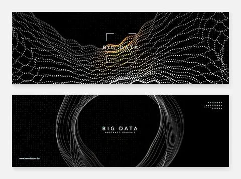 Big data background. Digital technology abstract Stock Illustration